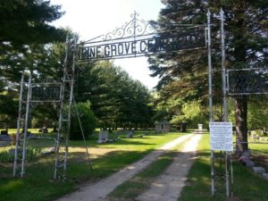 Entrance of Pine Grove Cemetery