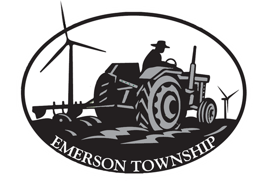 Emerson Township Logo of tractor in the field